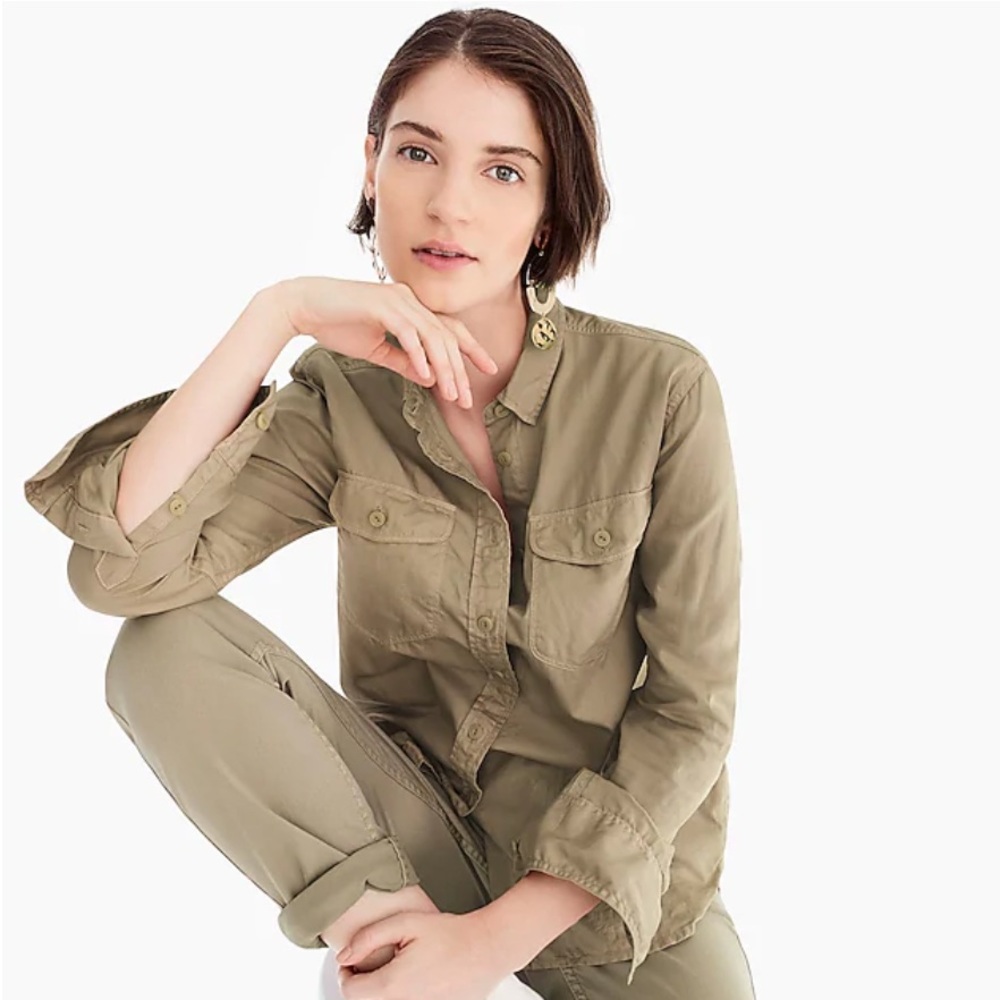 Jcrew Boyfriend Utility Shirt